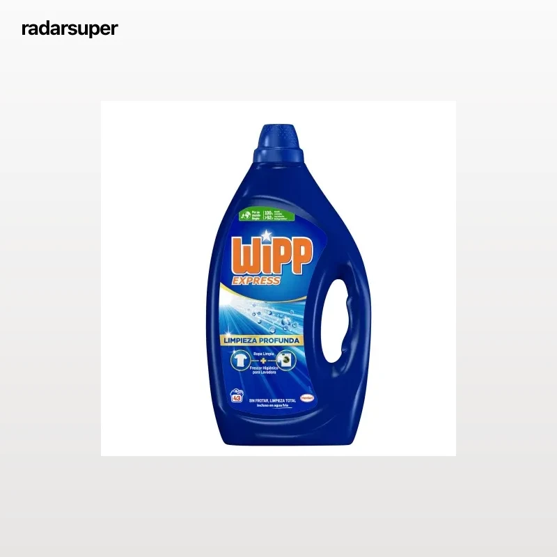Detergente en líquido azul Wipp Express 43 lavados.