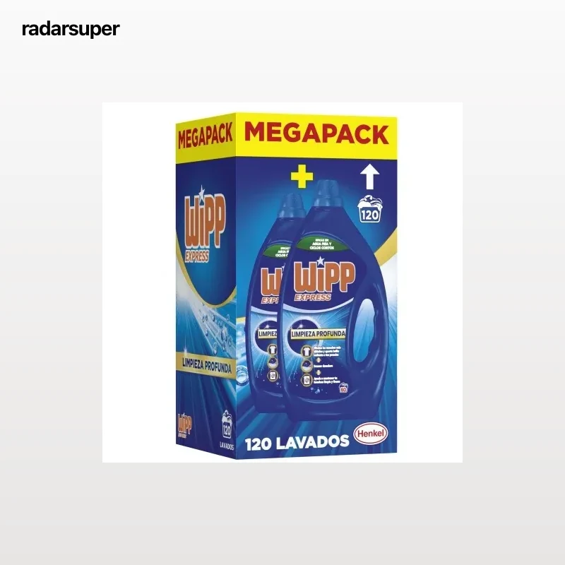 Detergente en líquido limpieza profunda Wipp Express 120 lavados.