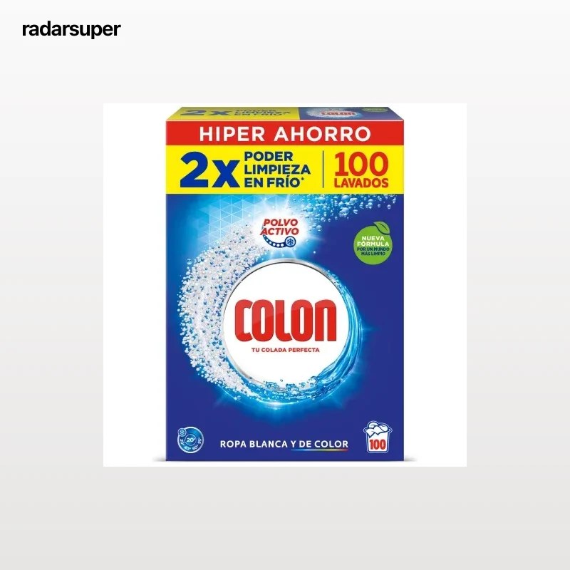 Detergente en polvo Colon 100 lavados.
