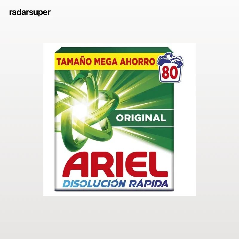 Detergente en polvo Original Ariel 80 lavados.