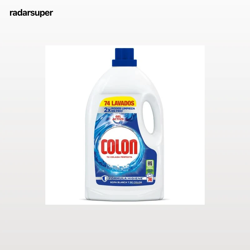 Detergente gel activo fórmula higiene Colon 74 lavados.