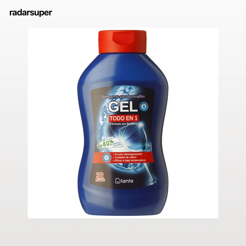 Detergente gel vajilla Lanta 32l todo en 1
