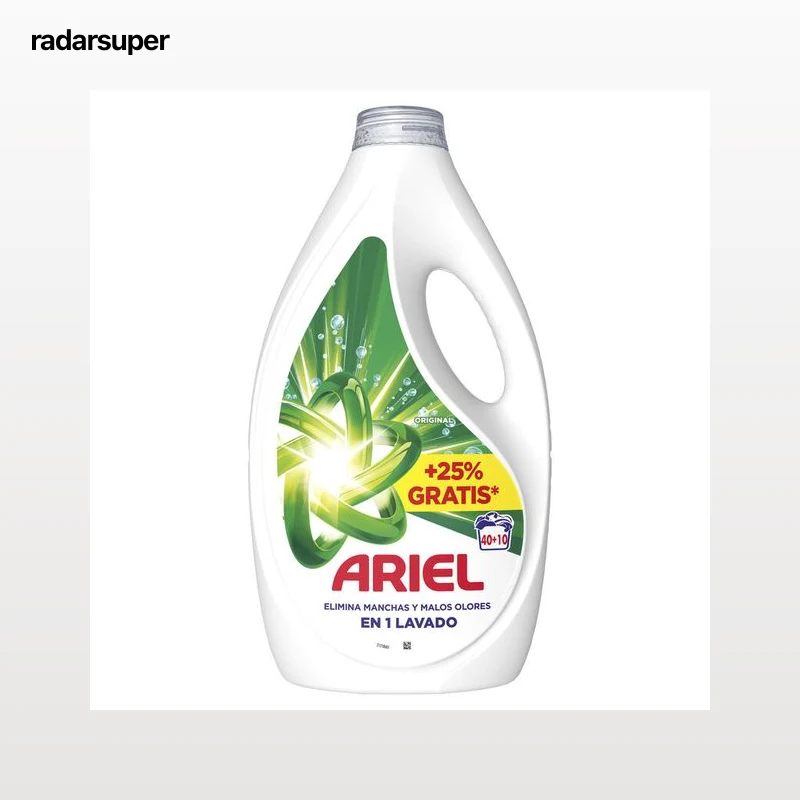 Detergente liquido Ariel 50 lavados original elimina manchas y malos olores