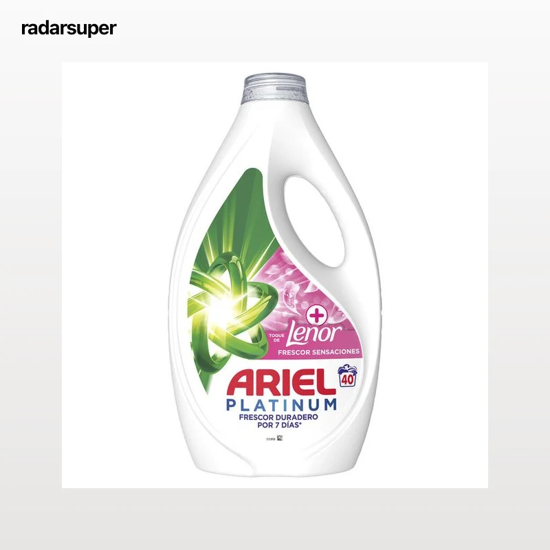 Detergente líquido Ariel Platinum 40 lavados con un Lenor sensaciones