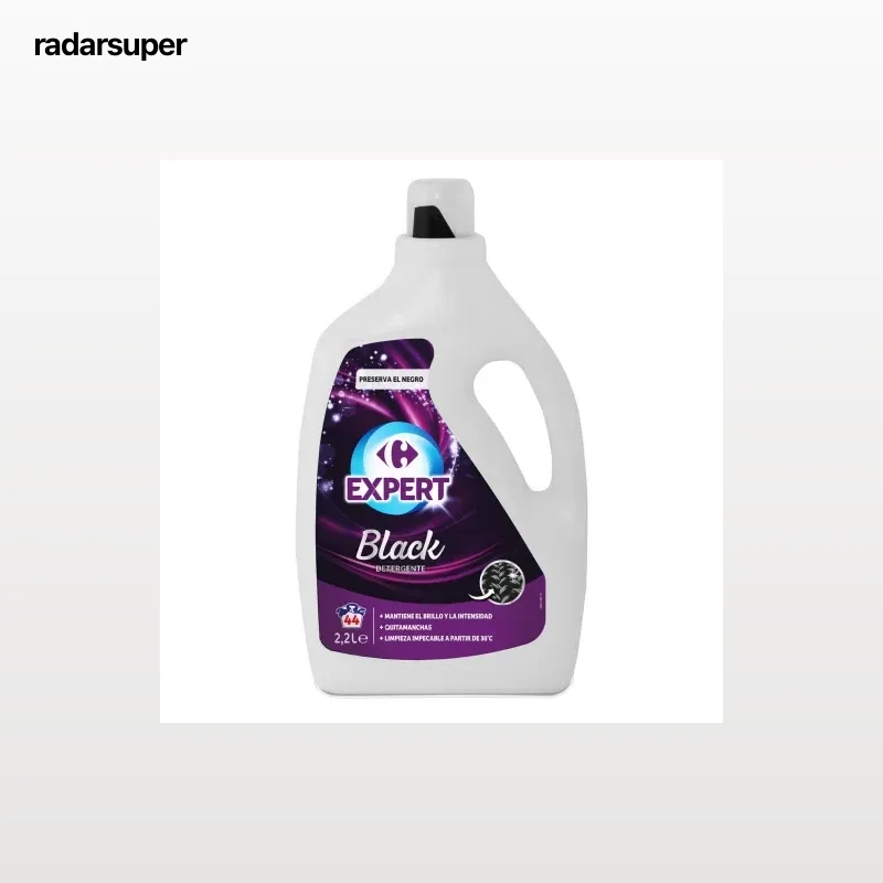 Detergente liquido black Expert Carrefour 44 lavados.
