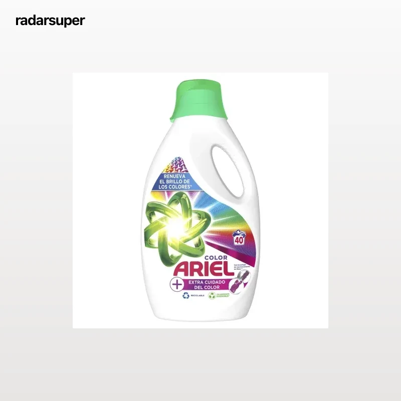 Detergente líquido +Extra Cuidado del Color Ariel 40 lavados.