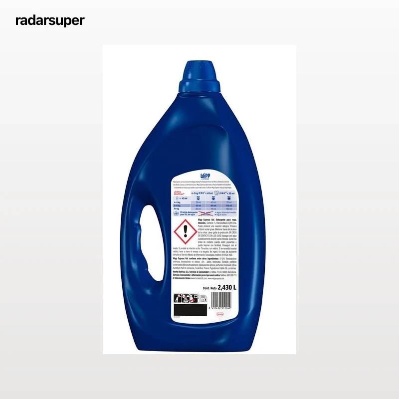 Detergente líquido limpieza profunda Wipp Express 40+14 lavados