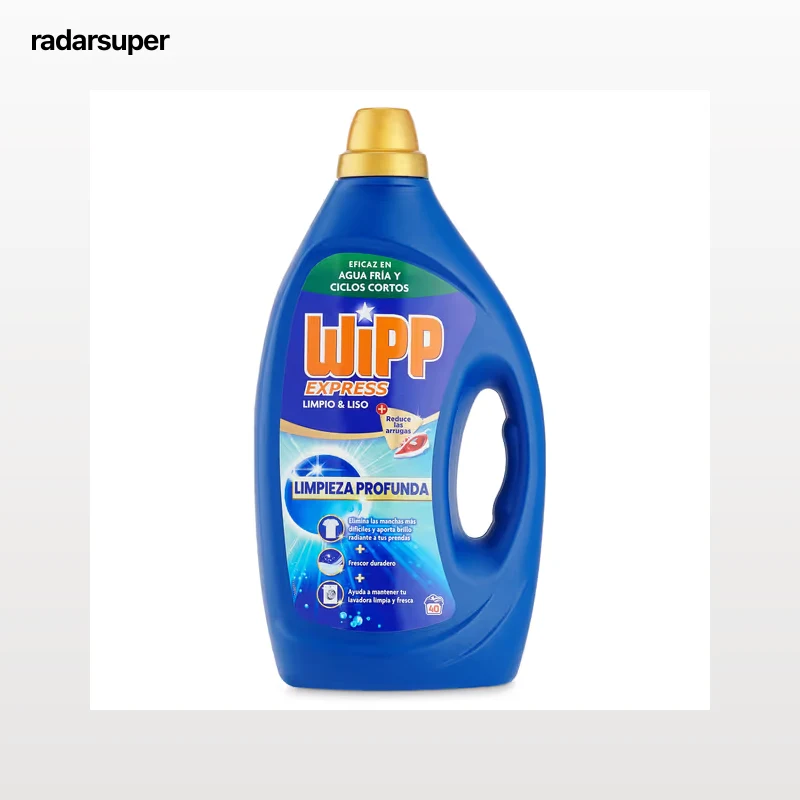 Detergente líquido liso y limpio Wipp Express 40 lavados