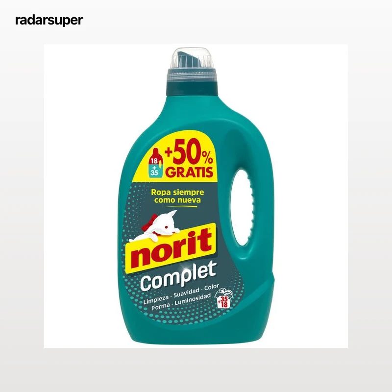 Detergente líquido Norit 35+18 Lavados Complet Ropa Siempre Como Nueva