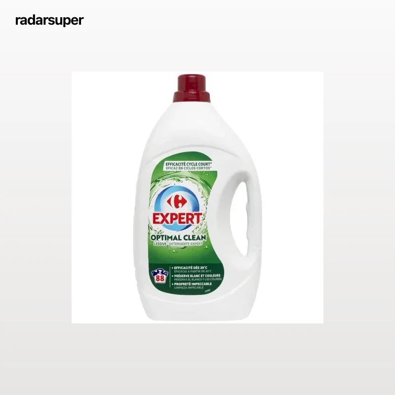 Detergente líquido optimal clean Expert Carrefour 88 lavados.
