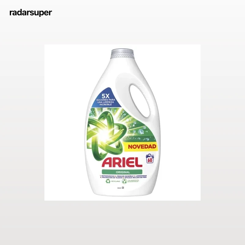 Detergente líquido Original Ariel 60 lavados.