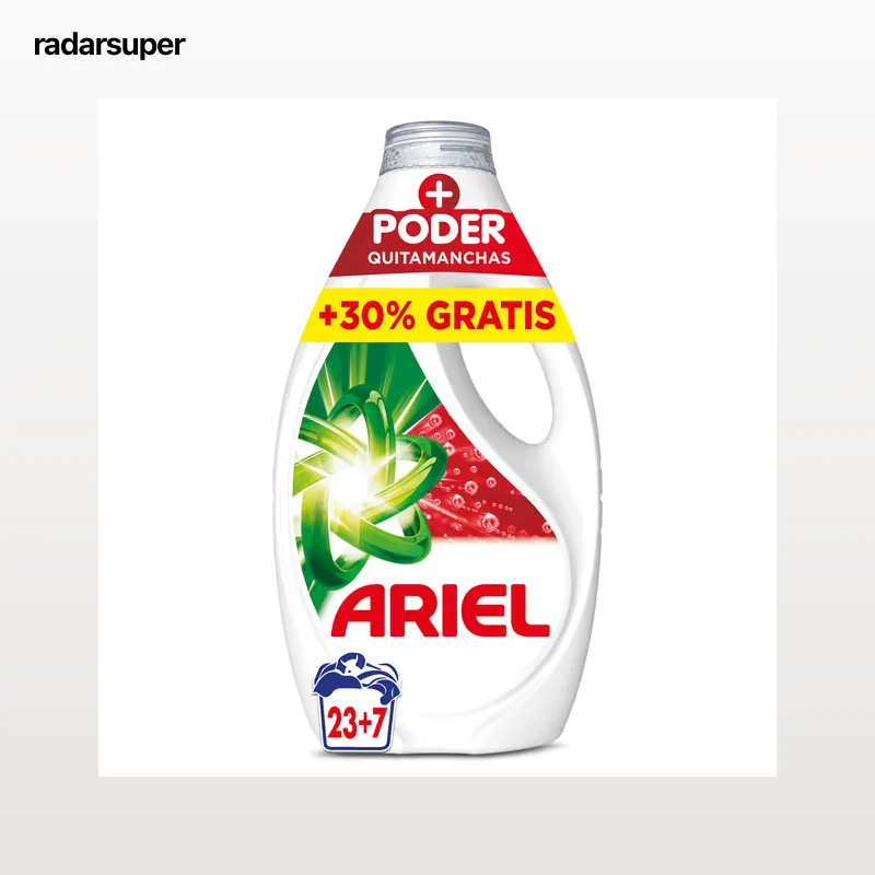 Detergente líquido quitamanchas Ariel 30 lavados