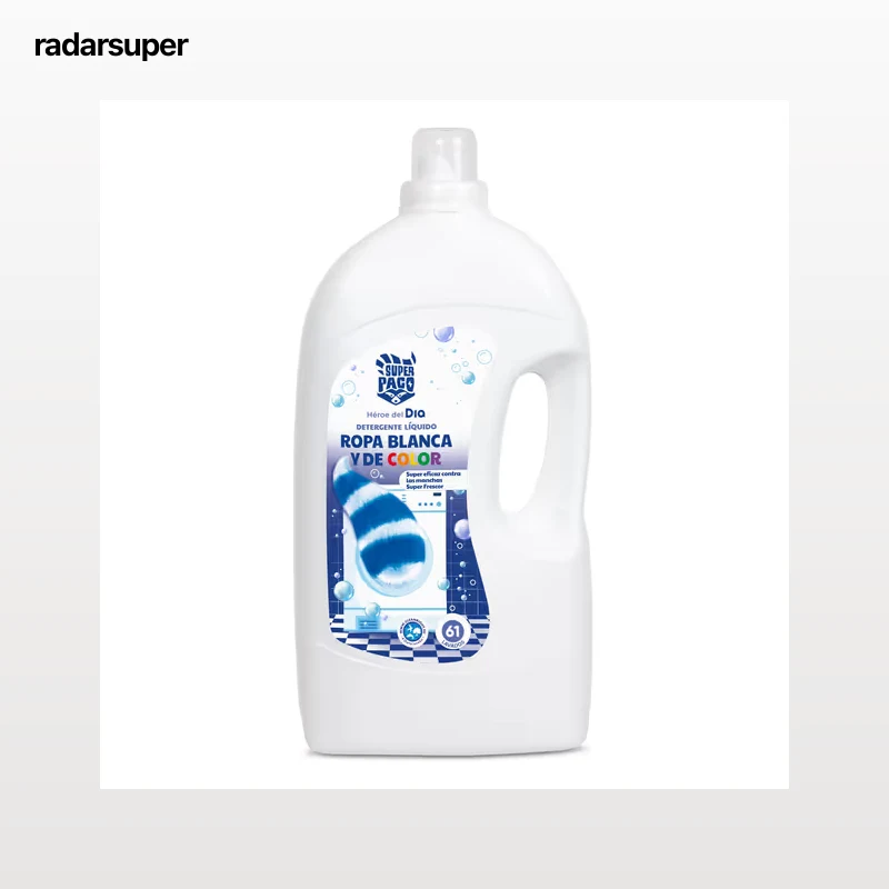 Detergente líquido ropa blanca y color Dia Super Paco 61 lavados