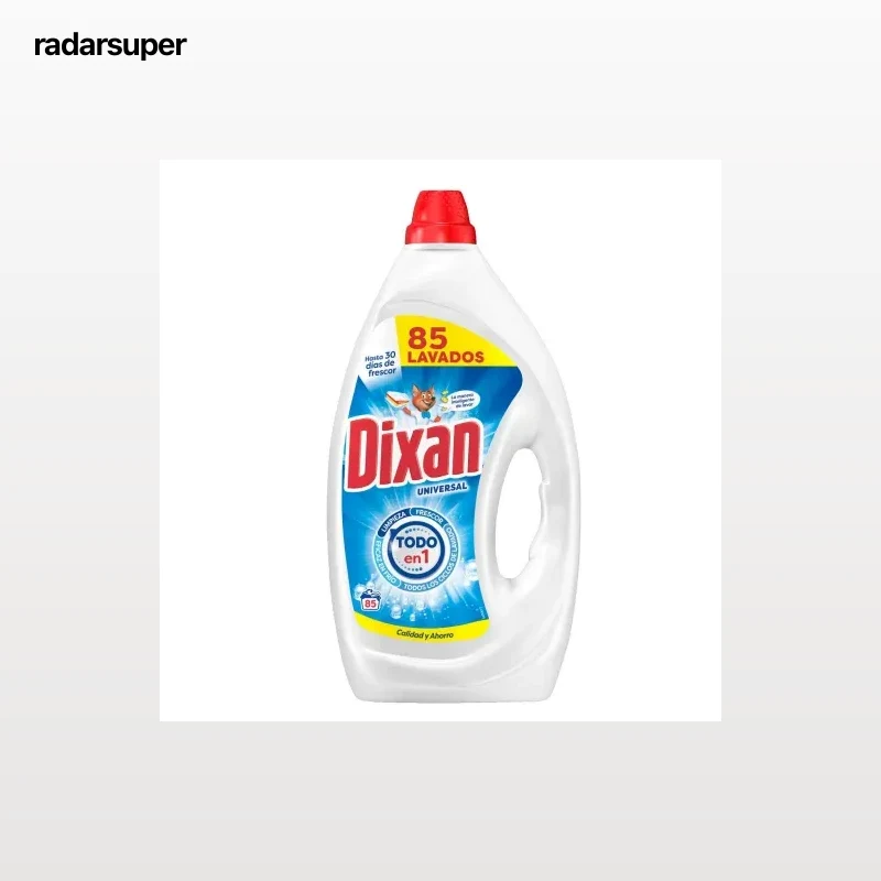 Detergente líquido universal Dixan 85 lavados.
