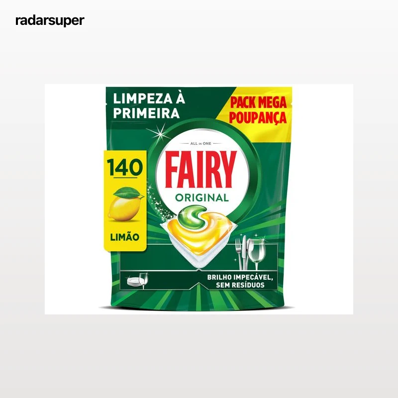 DETERGENTE LOIÇA MÁQUINA FAIRY TUDO EM UM ORIGINAL LIMÃO 140P