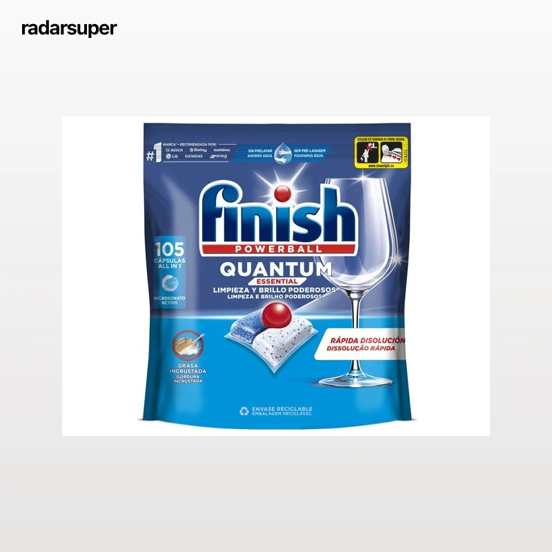 DETERGENTE LOIÇA MÁQUINA FINISH QUANTUM REGULAR 105 PASTILHAS