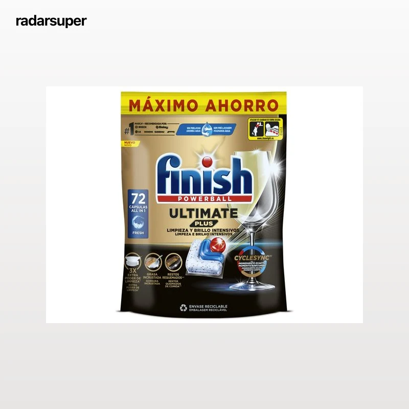 DETERGENTE LOIÇA MÁQUINA FINISH ULTIMATE PLUS REGULAR 72P