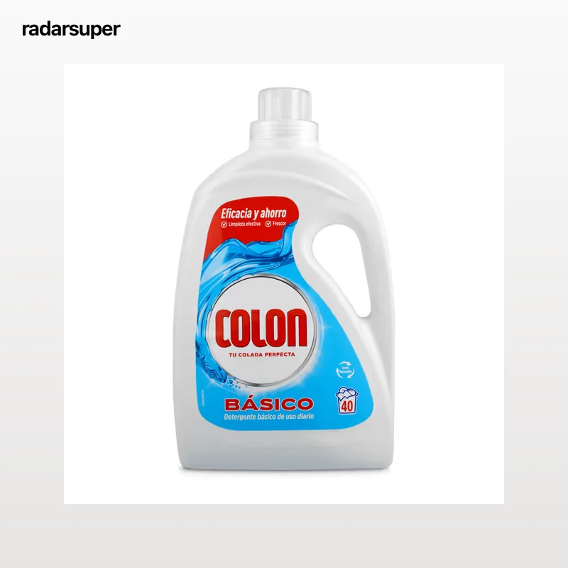 Detergente máquina líquido básico Colon botella 40 lavados