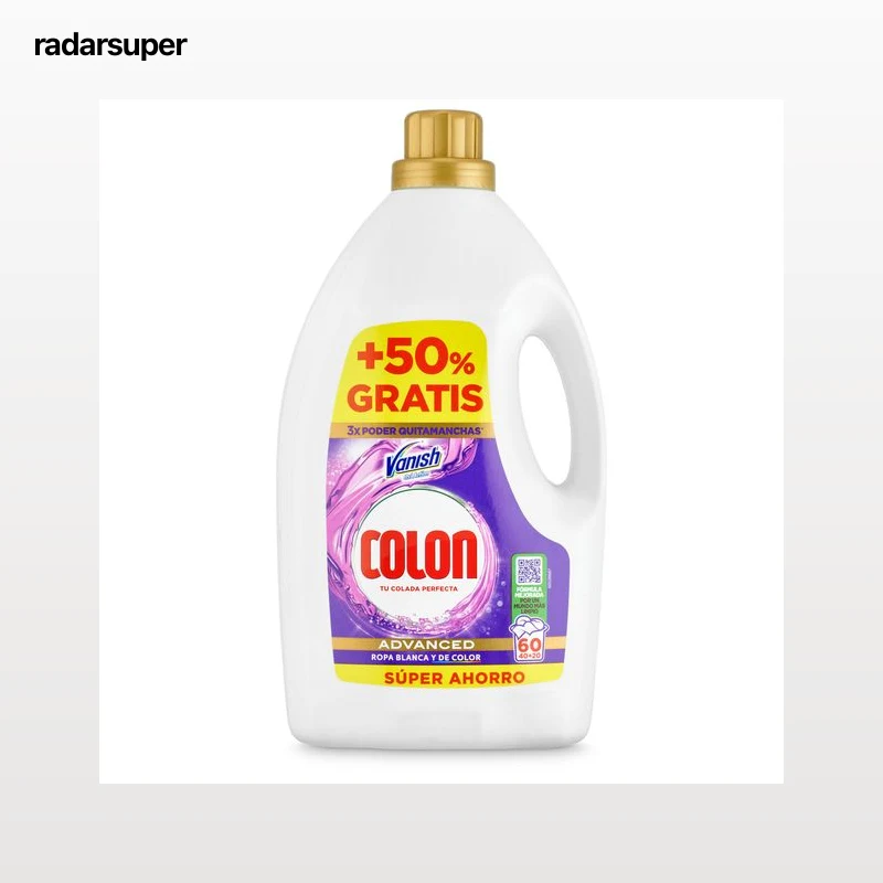 Detergente máquina líquido con vanish advance Colon botella 40 lavados