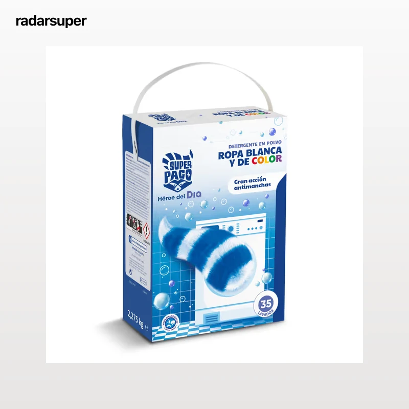 Detergente máquina polvo blanca y color Dia Super Paco caja 35 lavados