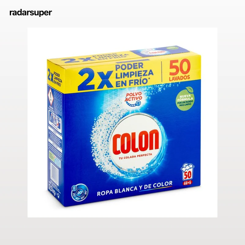 Detergente máquina en polvo Colon caja 50 lavados