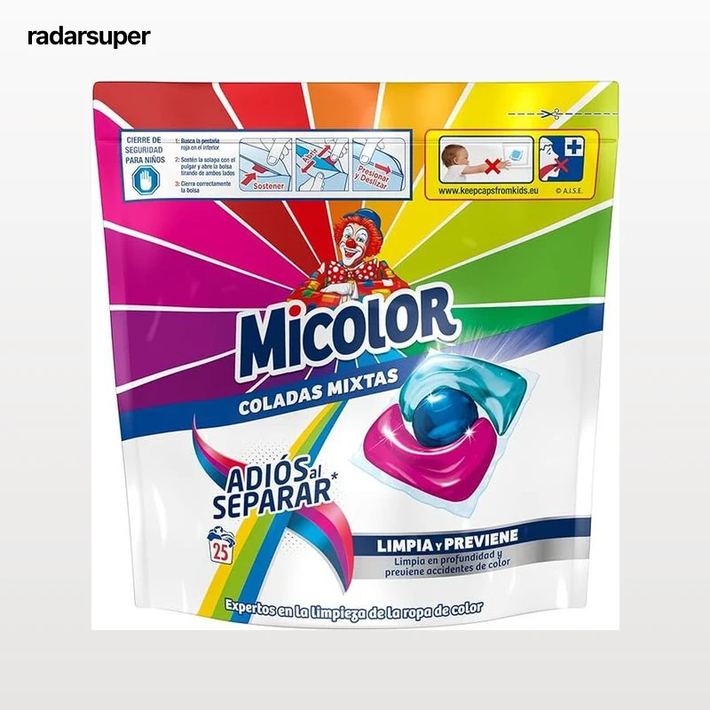 Detergente Micolor Cápsulas 25 lavados A separar