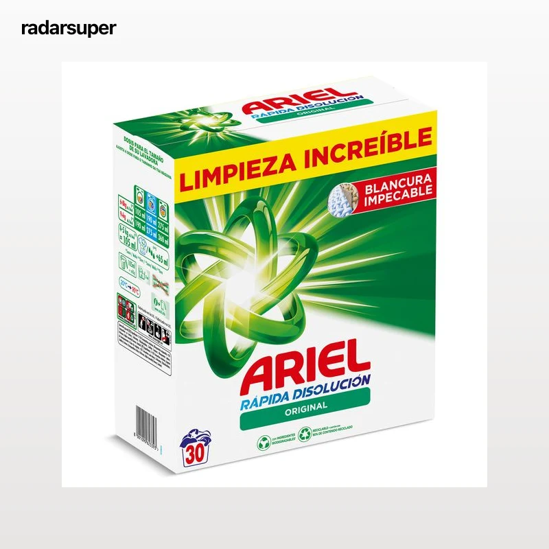Detergente en polvo Ariel 30 lavados