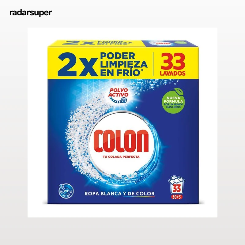 Detergente En Polvo Colon 30+3 Lavados Para Ropa Blanca Y De Color