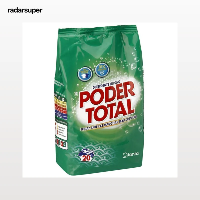 Detergente en polvo Lanta 20 lavados poder total
