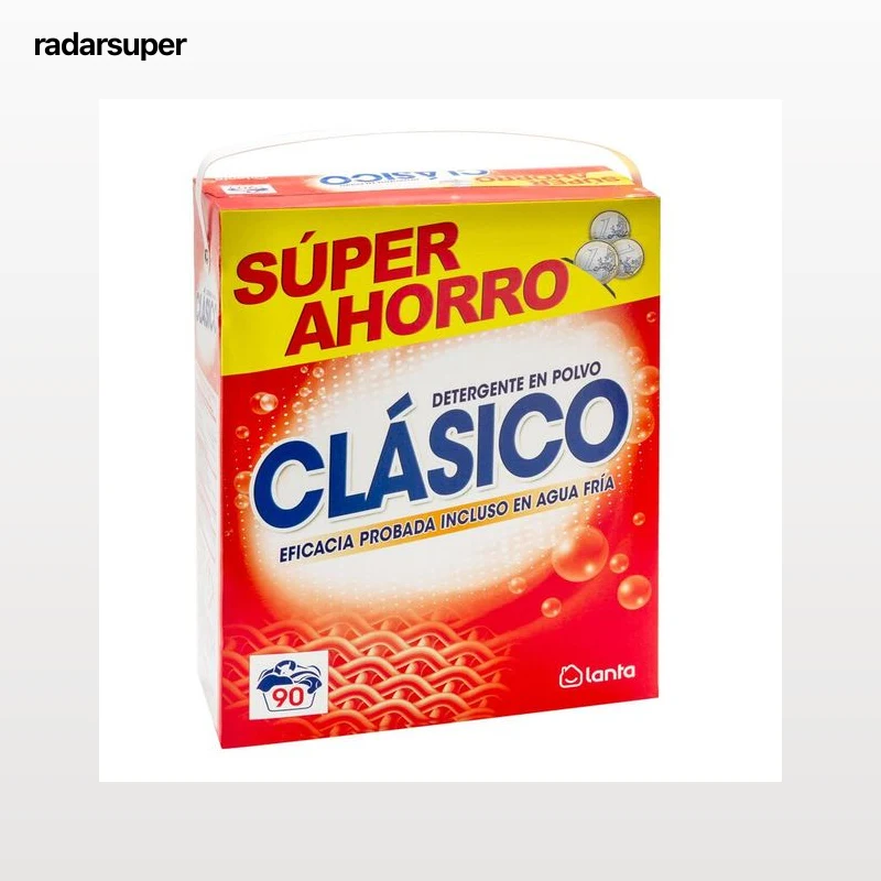 Detergente en polvo Lanta 90 lavados clásico