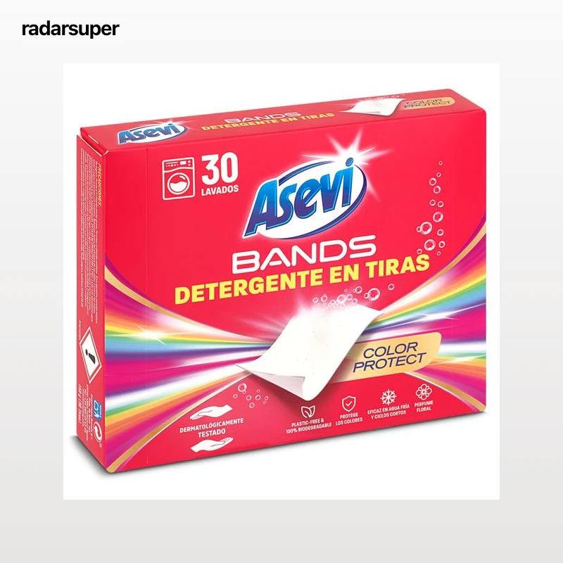 Detergente en tiras color protect Asevi 30 lavados