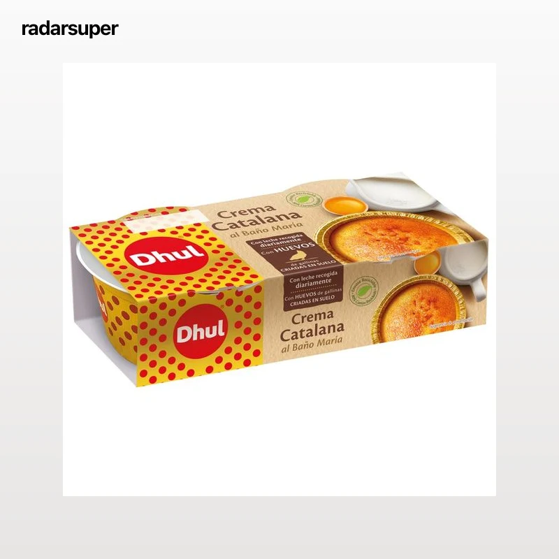 DHUL Crema catalana elaborado al baño maria con leche recogida diariamente DHUL 2 x 100 g.