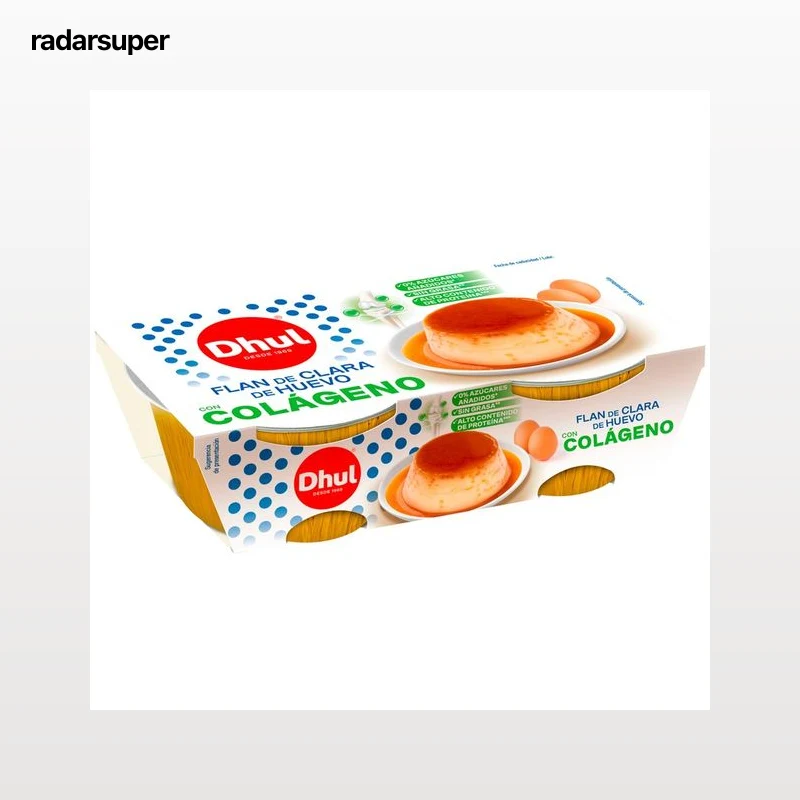 DHUL Flan de clara de huevo con colágeno y sin azúcares añadidos 2 x 110 g.