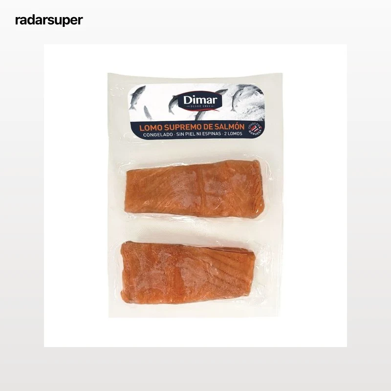 DIMAR Lomo supremo de salmón congelado, sin piel ni espinas 2 uds.