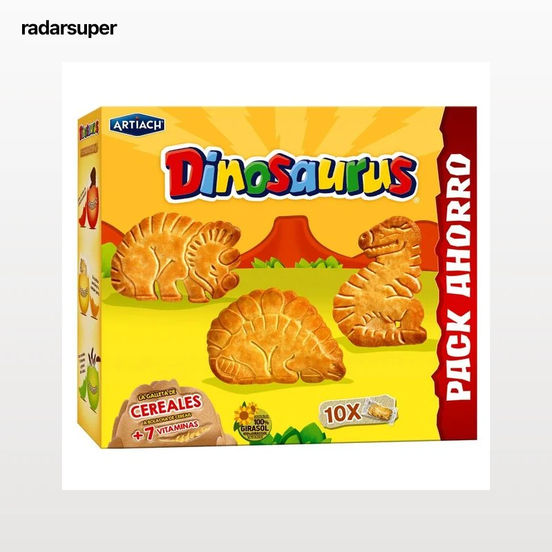 DINOSAURUS Galleta de cereales con forma de dinosaurios 411 g.