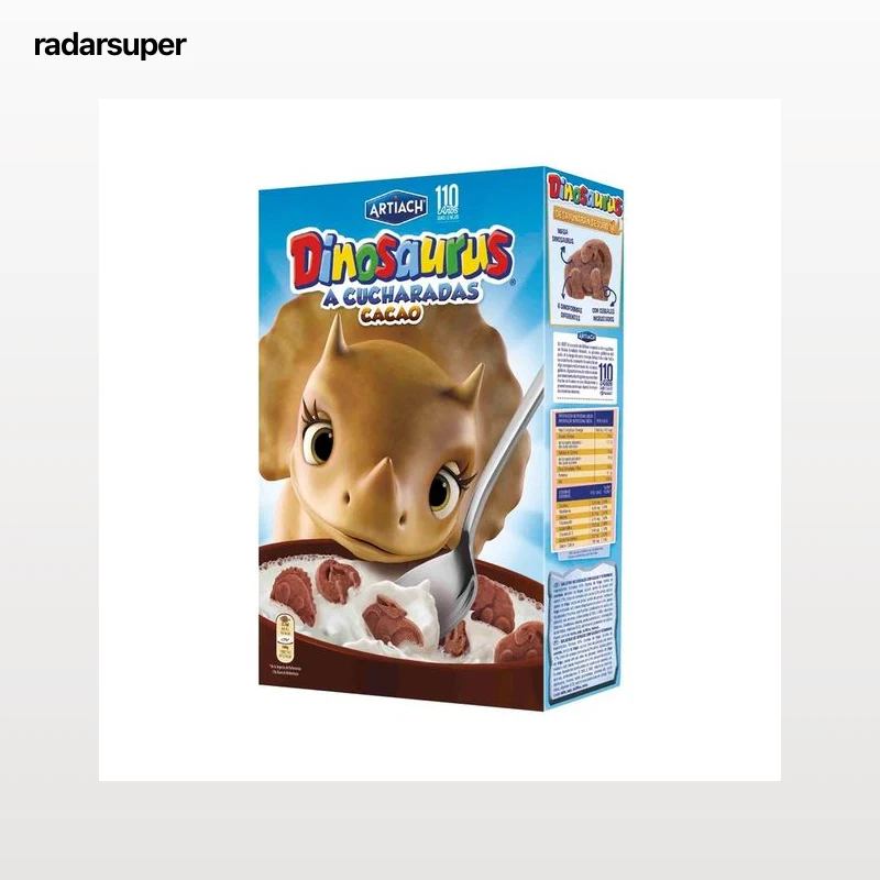 DINOSAURUS Galletas con cereales y cacao con forma de dinosaurios 320 g.