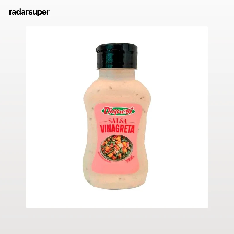 DIQUESI Salsa vinagreta para ensaladas, botella PET 300ml