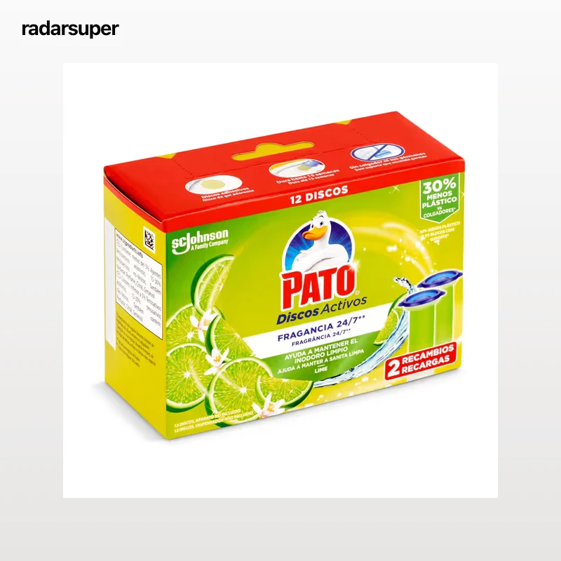 Discos activos aroma lima fresca Pato 2 unidades