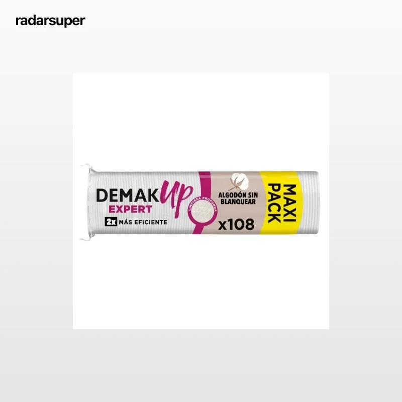 Discos de algodón redondos removedoras de maquillaje Expert Demak'Up 108 ud.