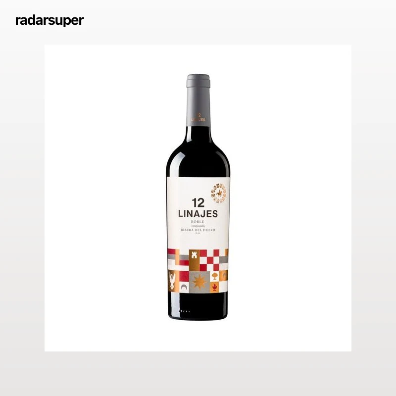 LOS DOCE LINAJES DE SORIA  Vino tinto roble con D.O. Ribera del Duero roble 12 LINAJES botella de 75 cl.