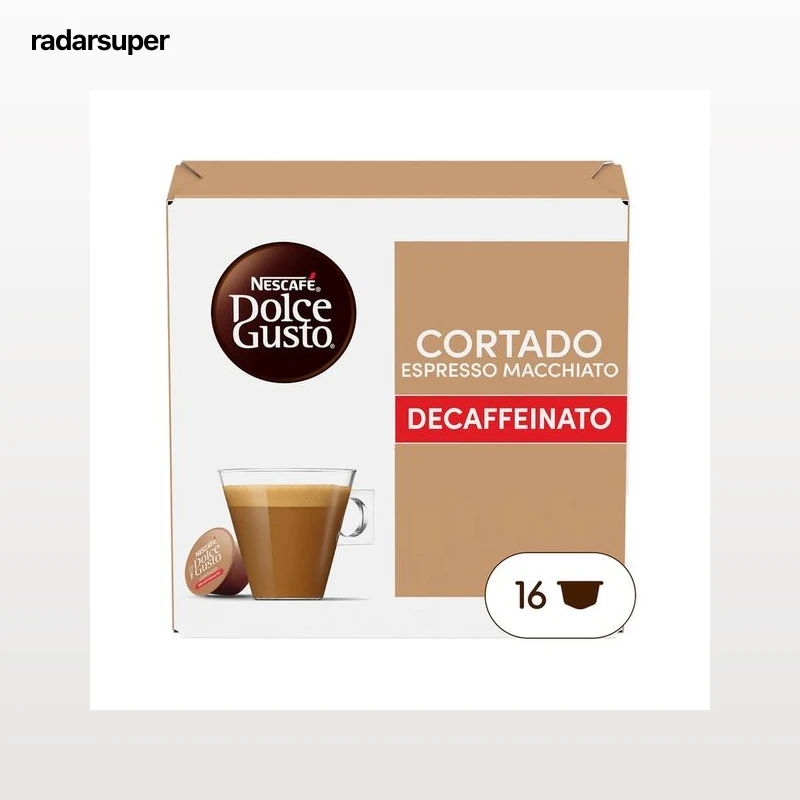 DOLCE GUSTO Café en cápsulas cortado descafeinado I5, 16 uds.