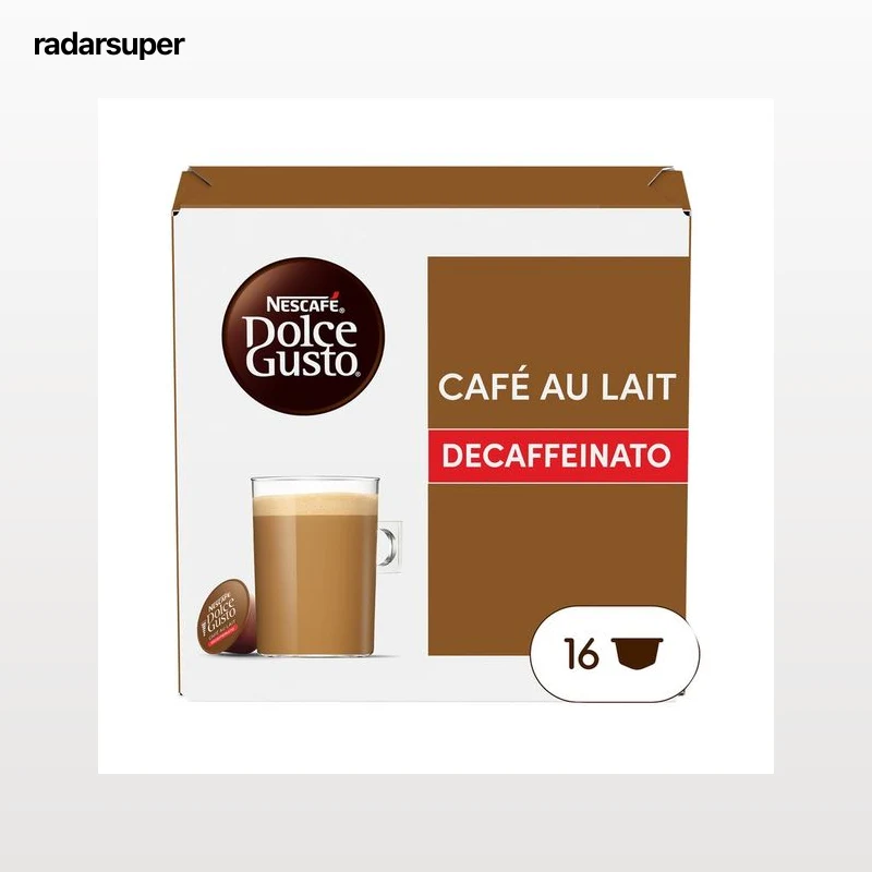 DOLCE GUSTO Café en cápsulas descafeinado con leche I5, 16 uds.