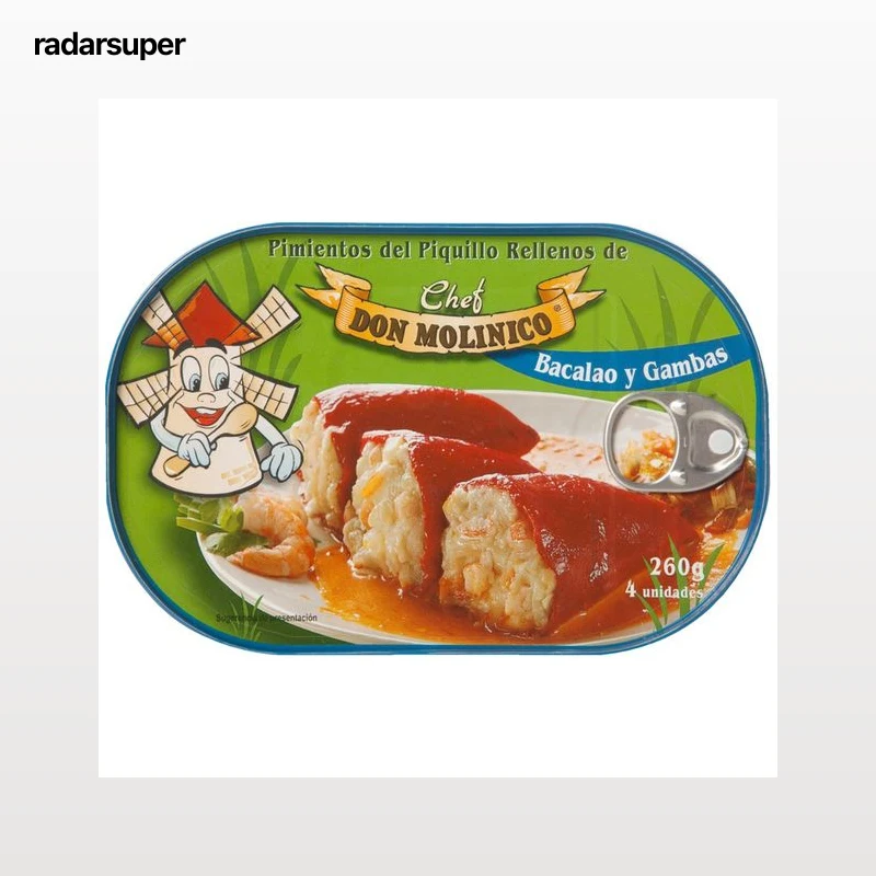 DON MOLINICO Pimiento relleno de bacalao y gambas 260g