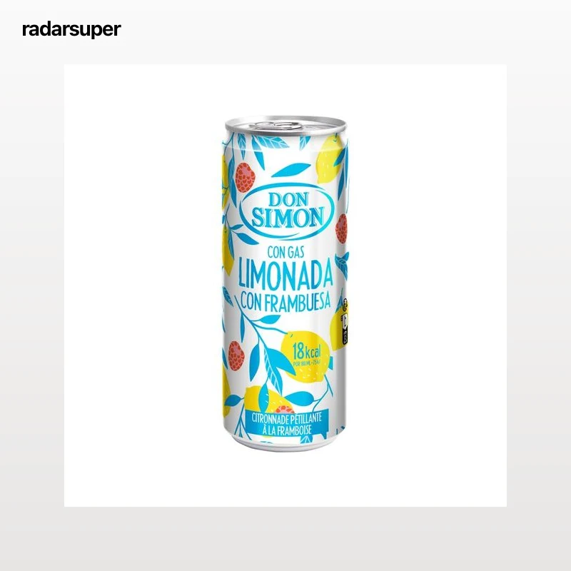 DON SIMON Bebida con gas de limonada con frambuesa, en fomarto lata, 330 ml.