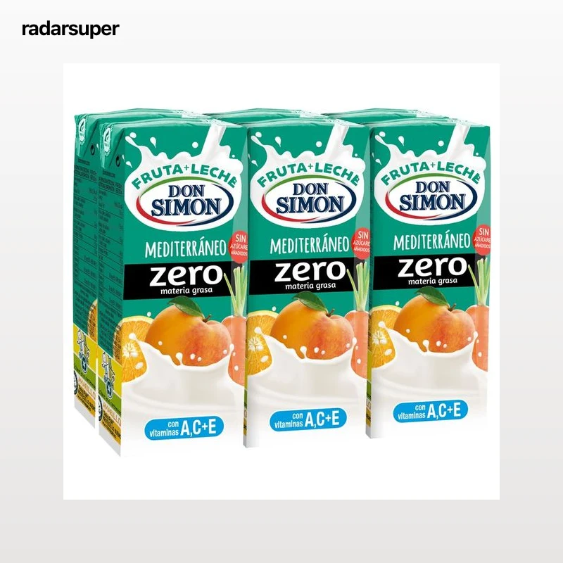 DON SIMON Bebida de leche y zumo de frutas mediterraneas Funciona max 6 x 200 ml.