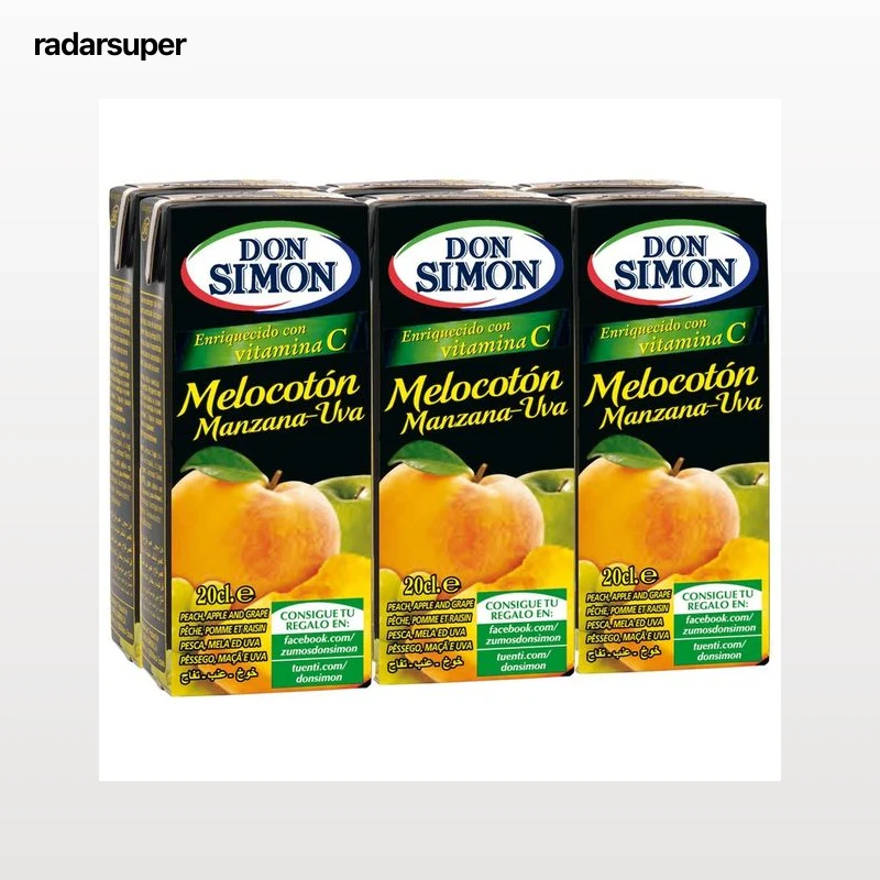 DON SIMON Brick zumo de melocotón y uva 6 uds x 20 cl.