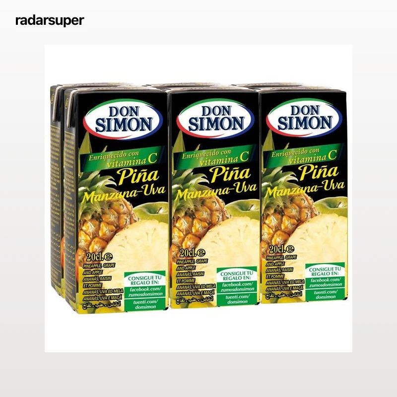 DON SIMON Brick zumo de piña y uva 6 uds x 20 cl.