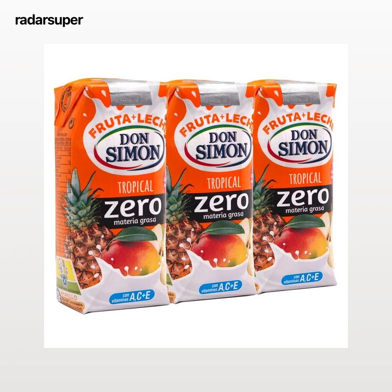 DON SIMON Leche con zumo de frutas tropicales DON SIMÓN Funciona max 3 x 330 ml.