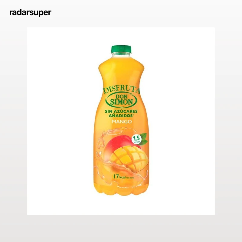 DON SIMON Néctar sin azúcar añadido de mango botella de 1,5 l.