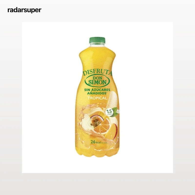 DON SIMON Néctar sin azúcar añadido tropical botella de 1,5 l.